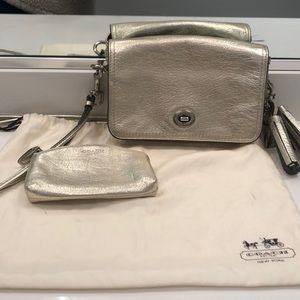 Coach crossbody bag and change purse